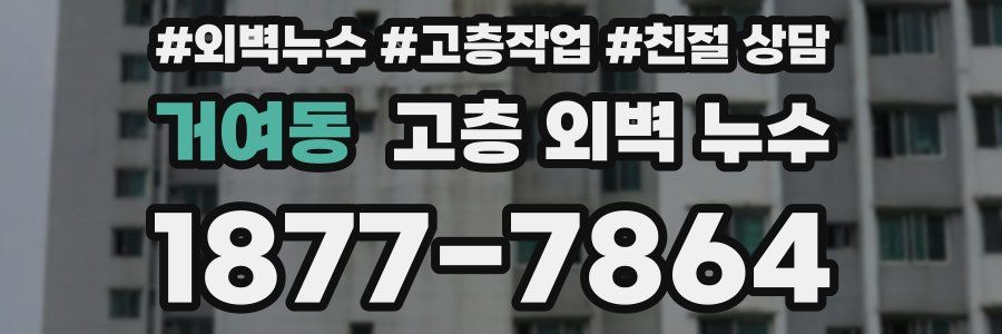 거여동 고층 외벽 누수