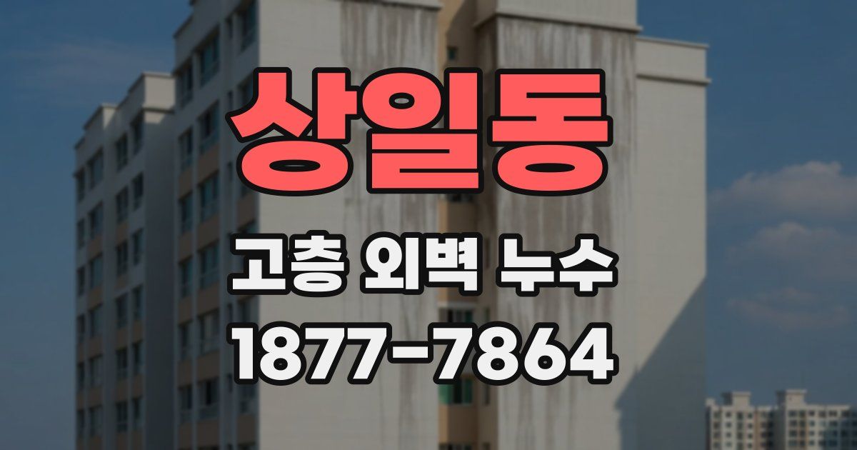 상일동 고층 외벽 누수