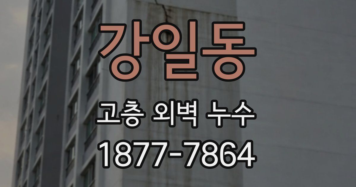 강일동 고층 외벽 누수