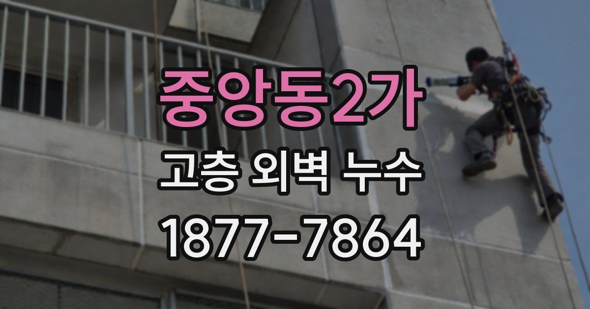 중앙동2가 고층 외벽 누수
