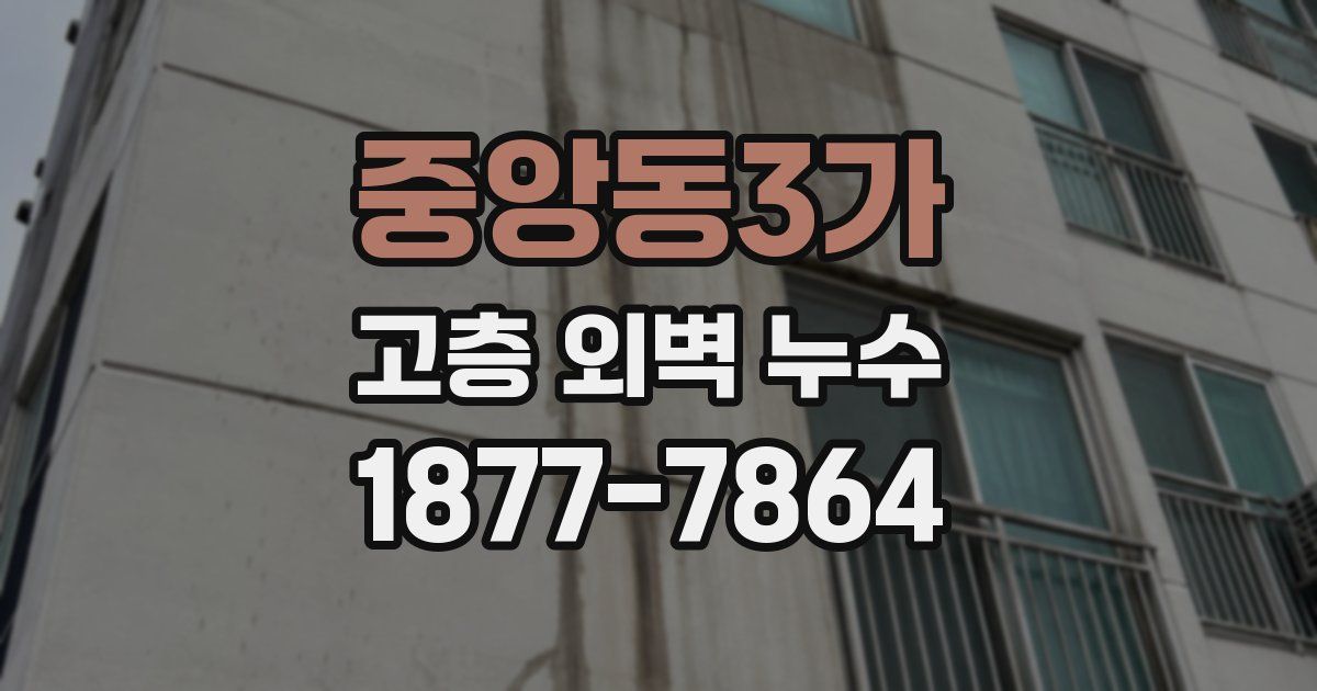 중앙동3가 고층 외벽 누수