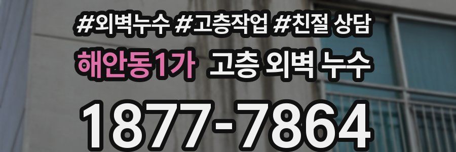 해안동1가 고층 외벽 누수