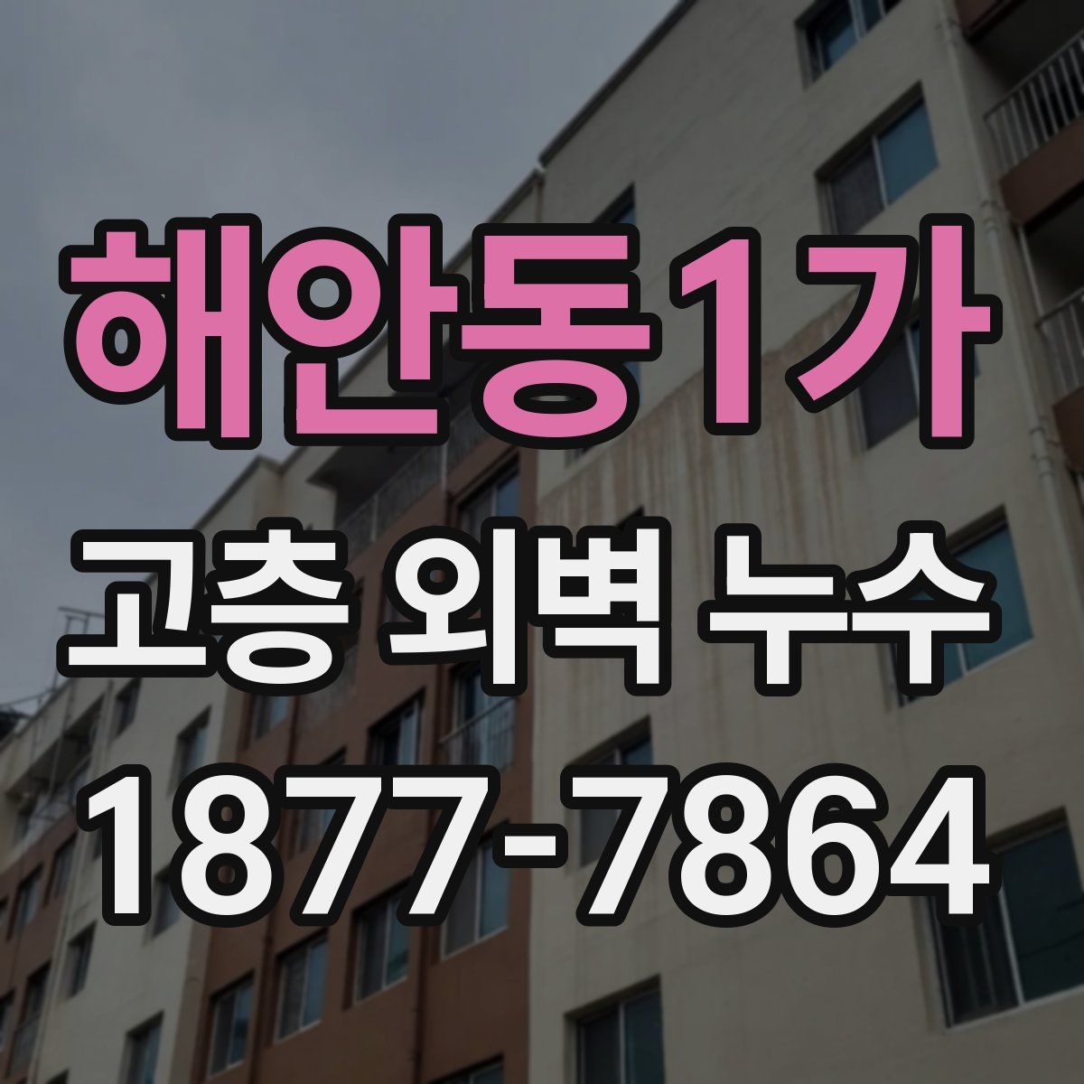 해안동1가 고층 외벽 누수