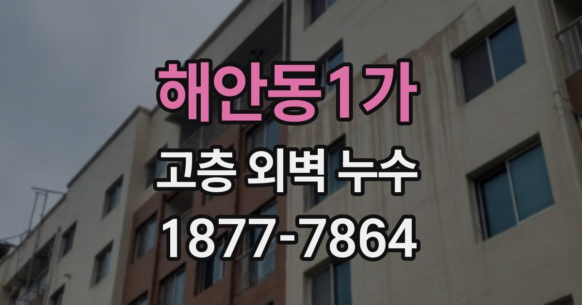 해안동1가 고층 외벽 누수