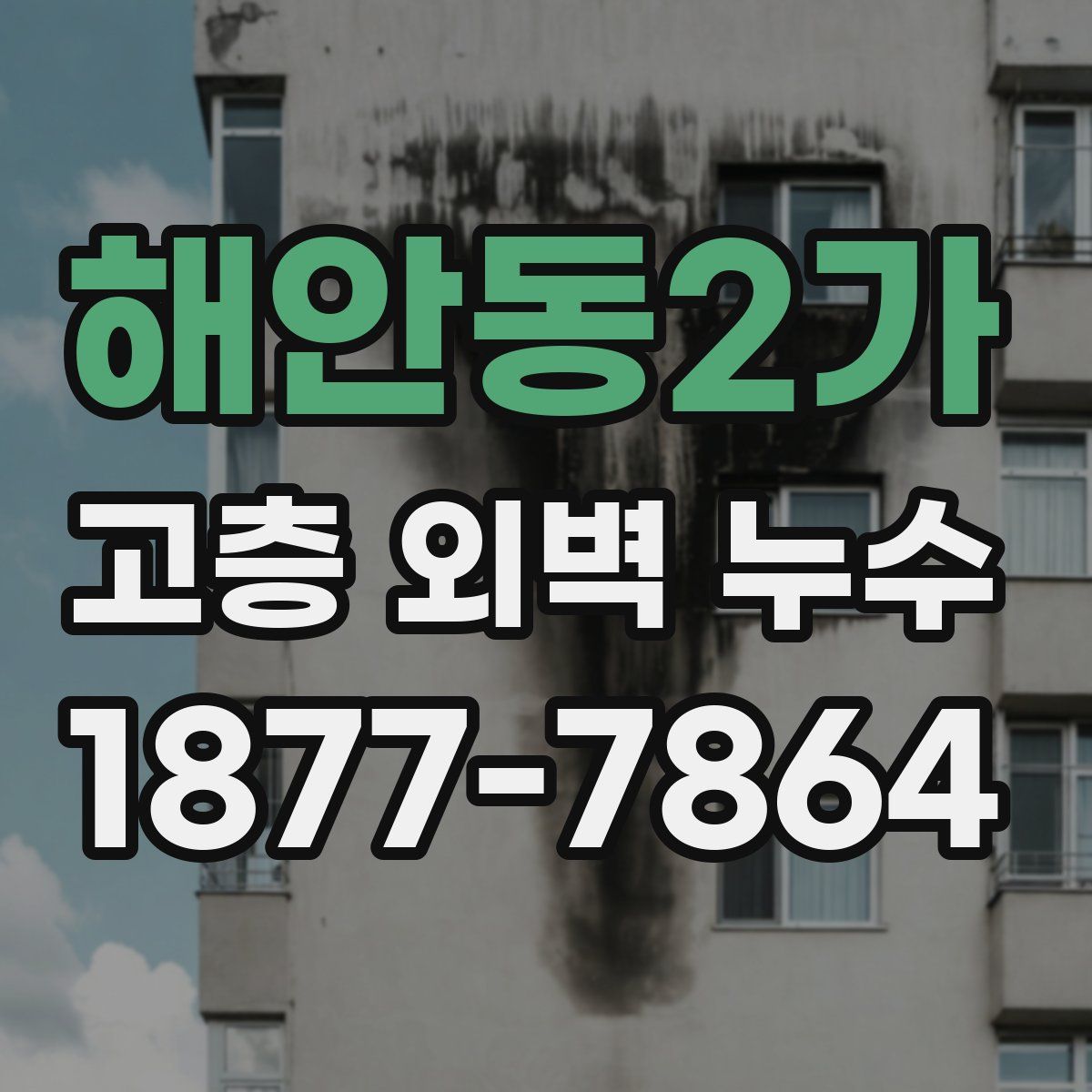 해안동2가 고층 외벽 누수