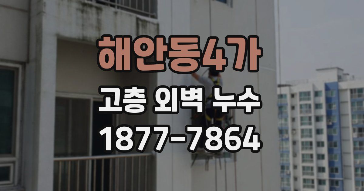 해안동4가 고층 외벽 누수