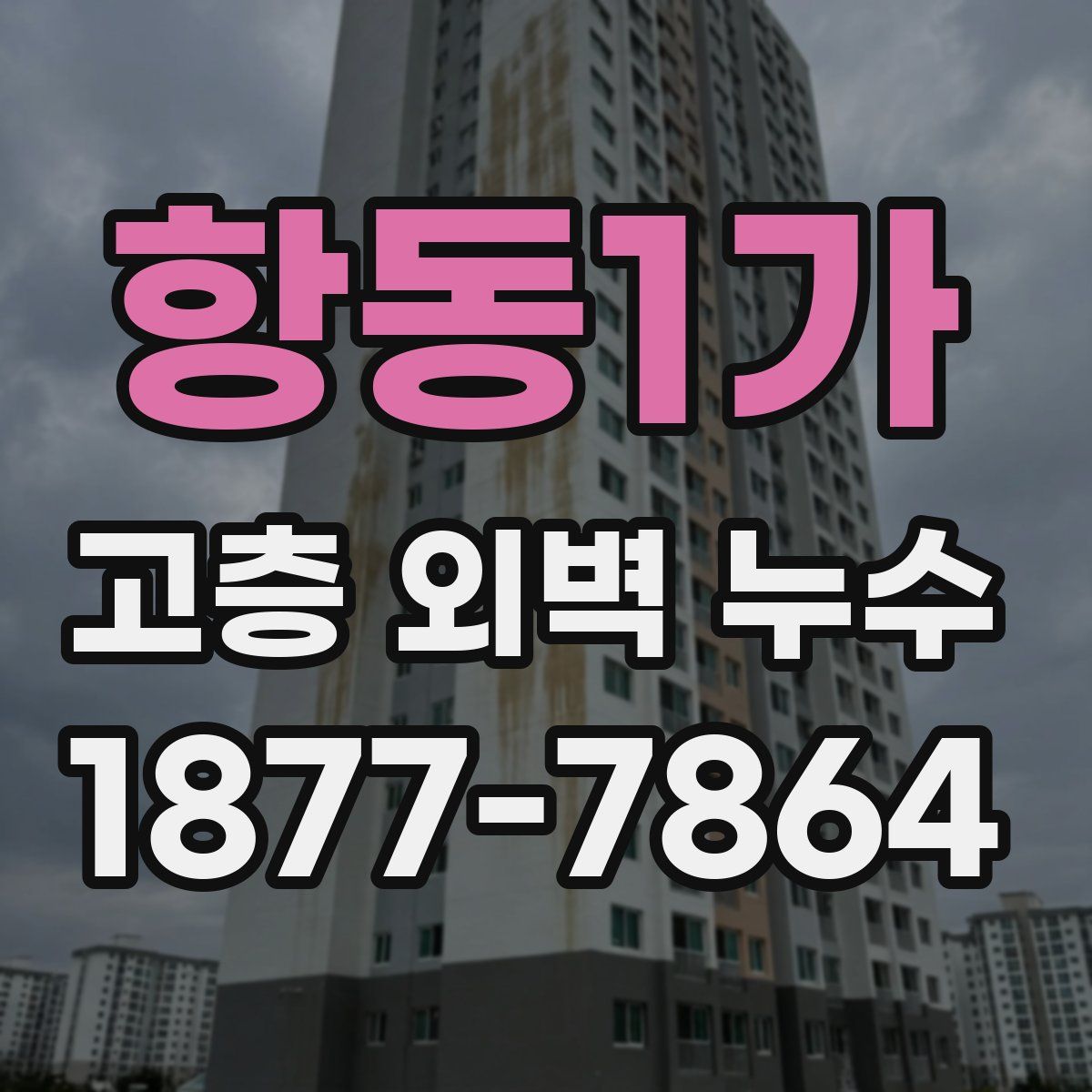 항동1가 고층 외벽 누수