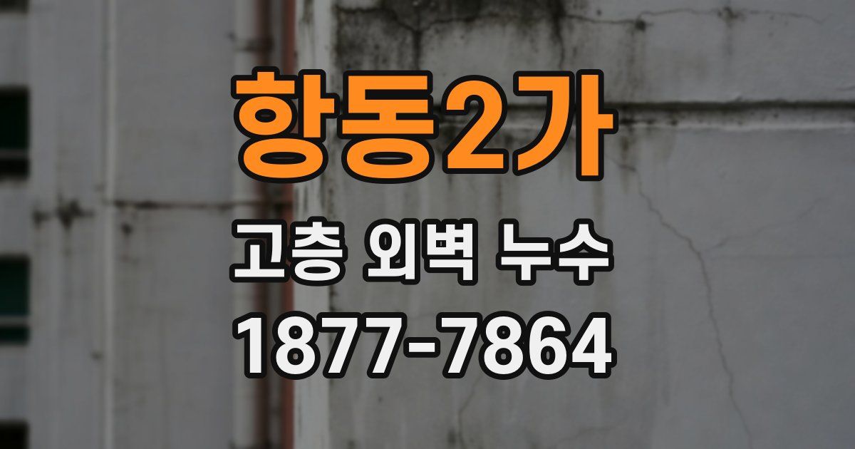 항동2가 고층 외벽 누수