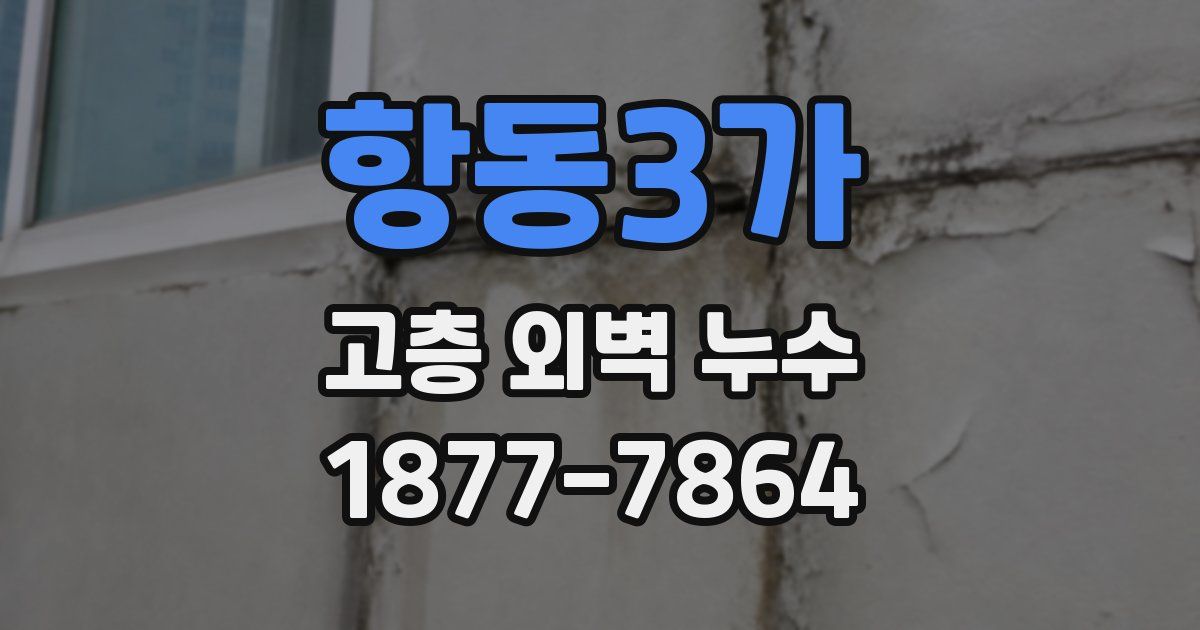 항동3가 고층 외벽 누수