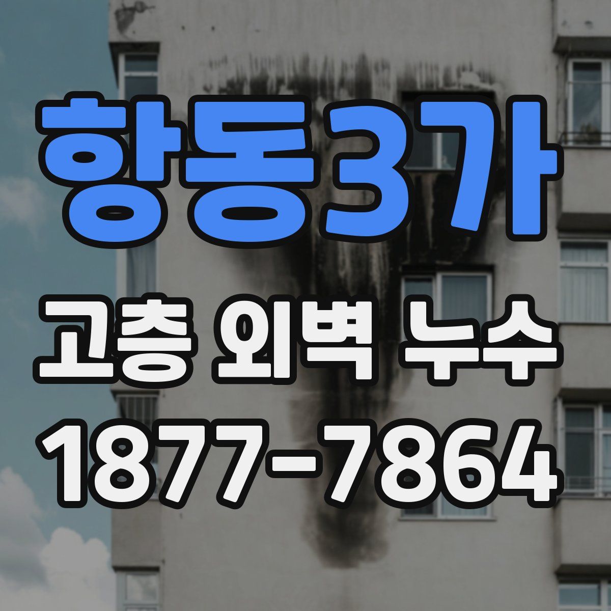 항동3가 고층 외벽 누수