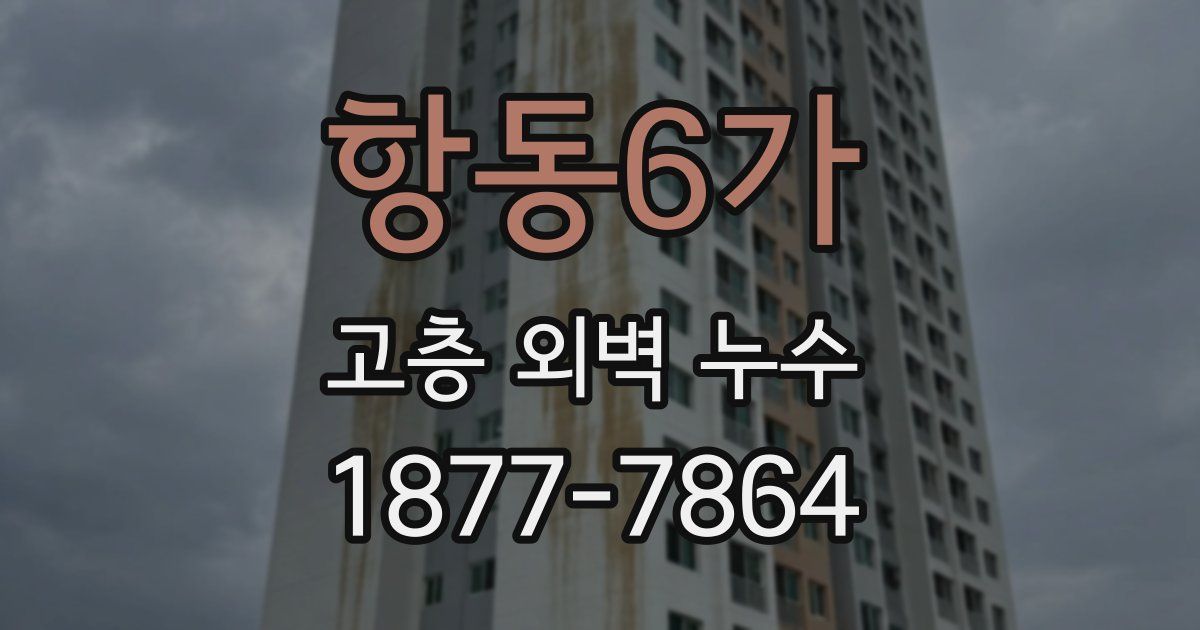 항동6가 고층 외벽 누수