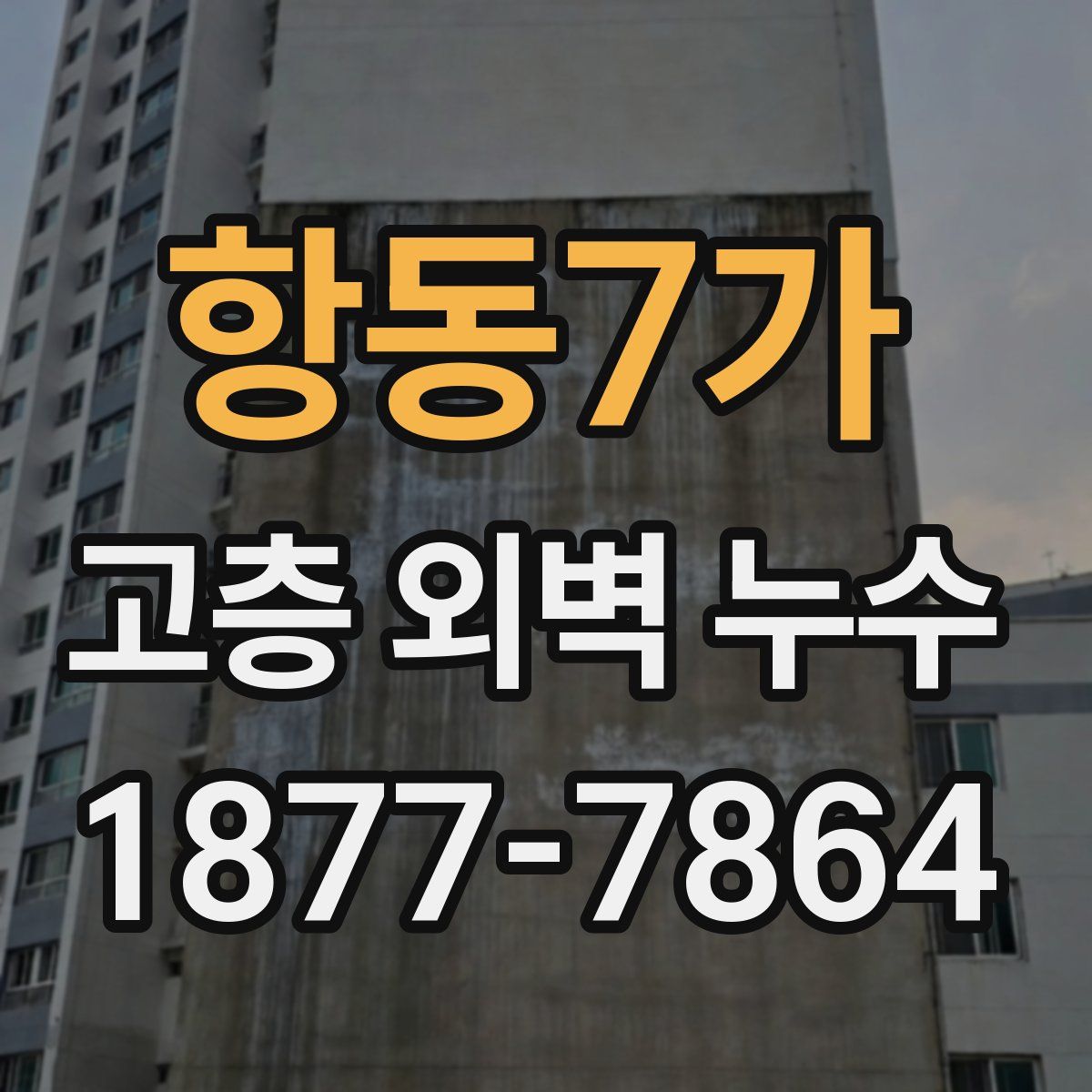 항동7가 고층 외벽 누수
