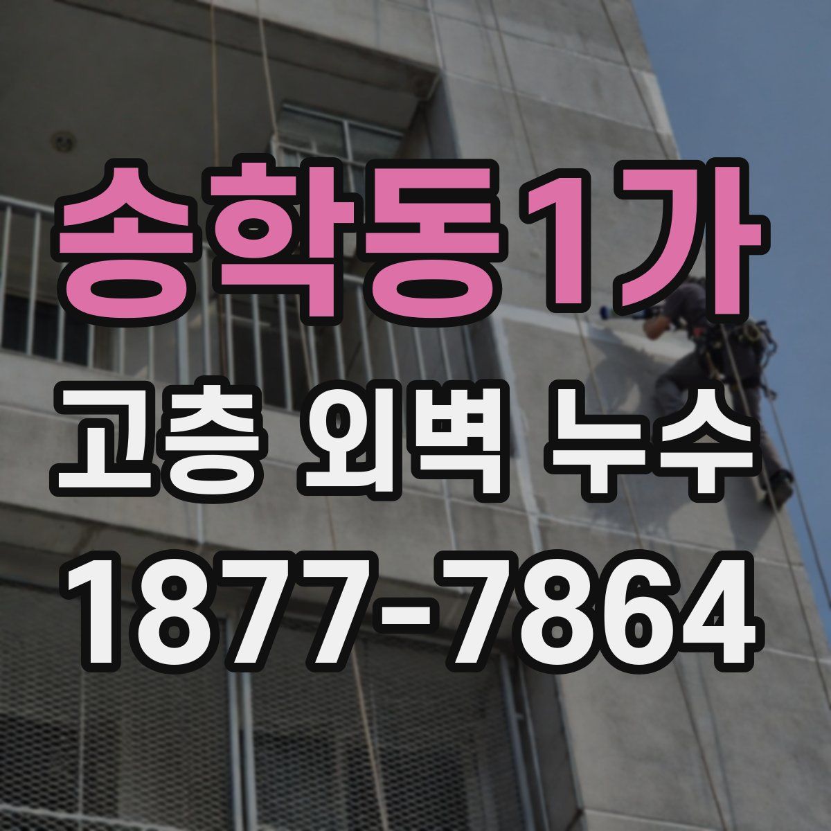 송학동1가 고층 외벽 누수