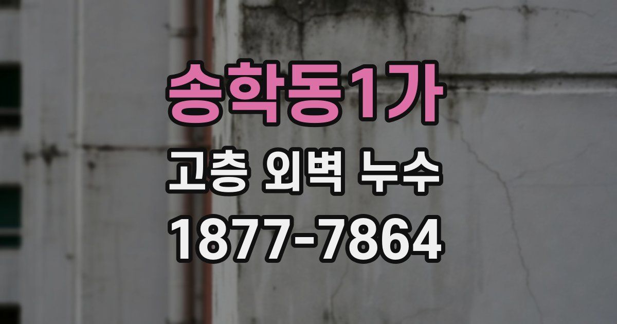 송학동1가 고층 외벽 누수