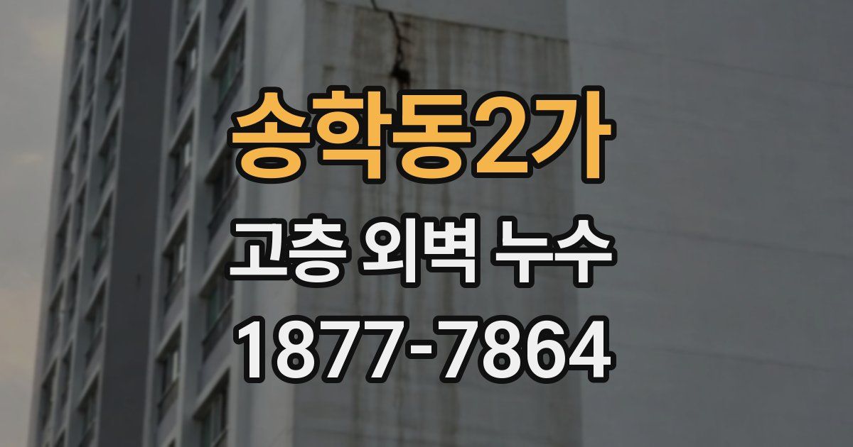 송학동2가 고층 외벽 누수