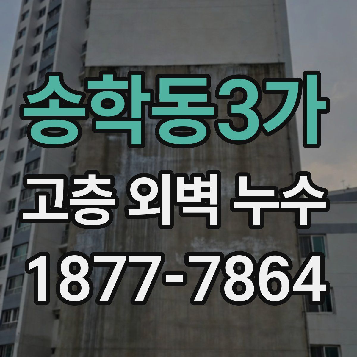 송학동3가 고층 외벽 누수