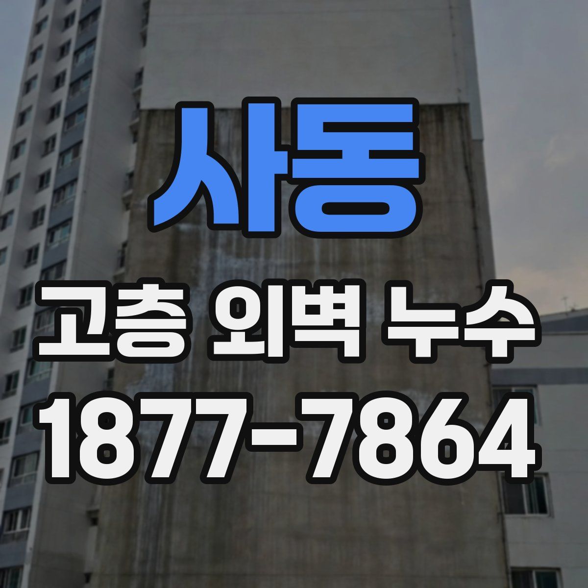 사동 고층 외벽 누수
