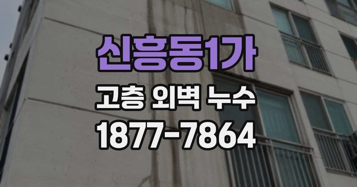 신흥동1가 고층 외벽 누수