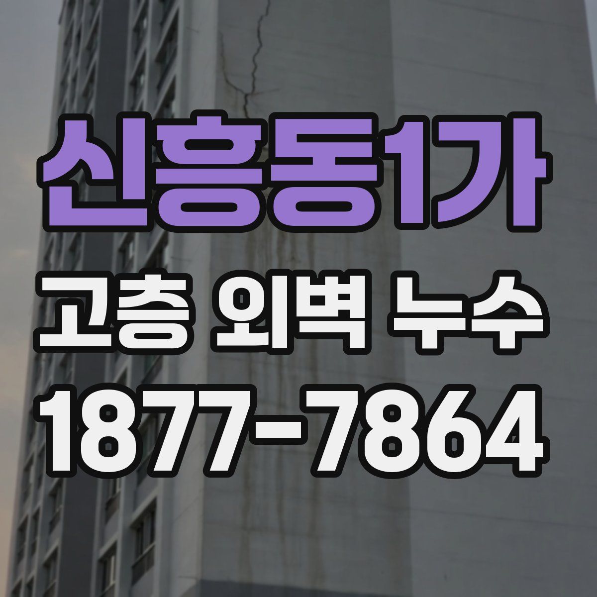 신흥동1가 고층 외벽 누수