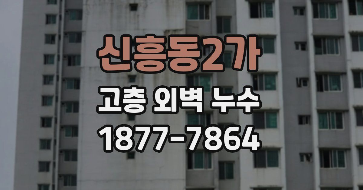 신흥동2가 고층 외벽 누수