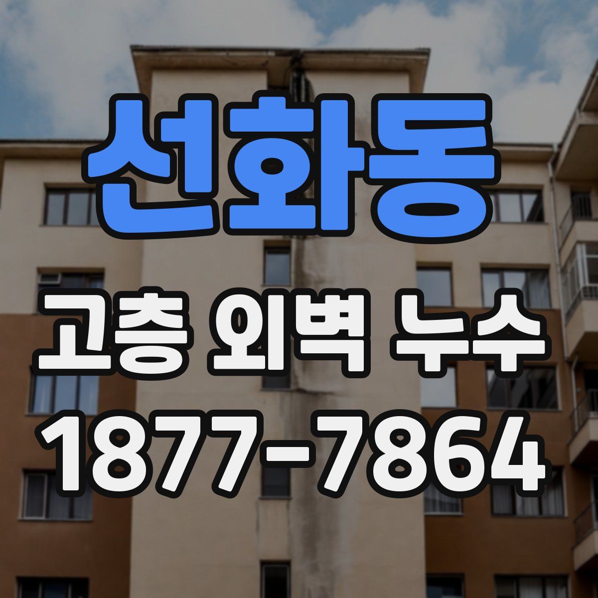 선화동 고층 외벽 누수