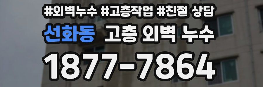 선화동 고층 외벽 누수