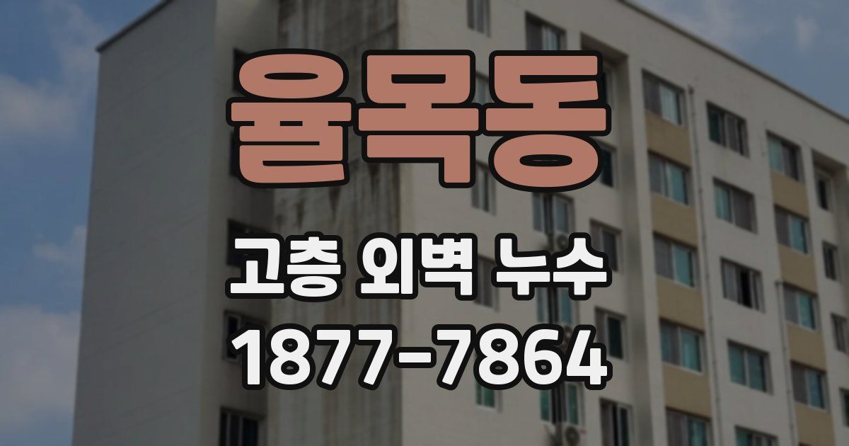 율목동 고층 외벽 누수