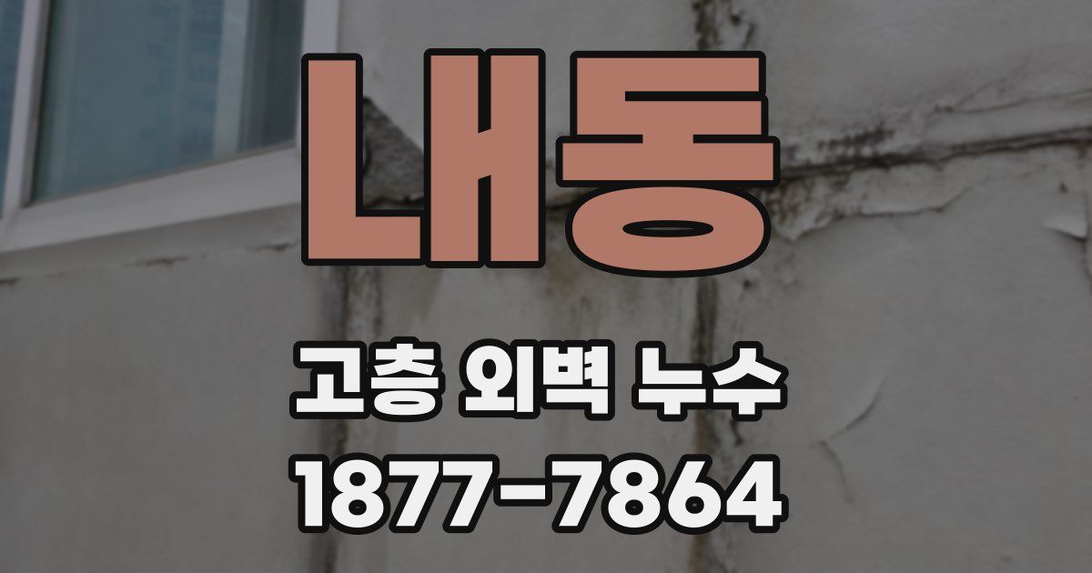 내동 고층 외벽 누수