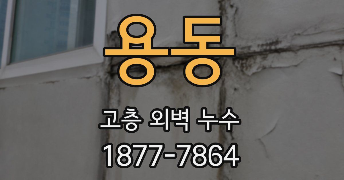 용동 고층 외벽 누수
