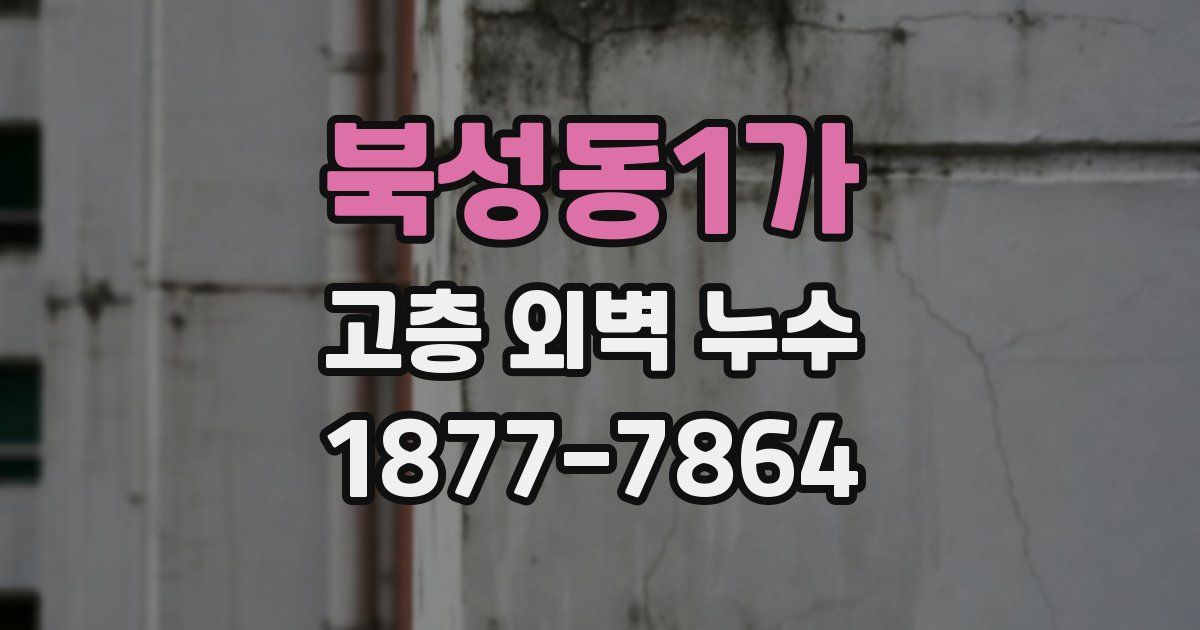 북성동1가 고층 외벽 누수