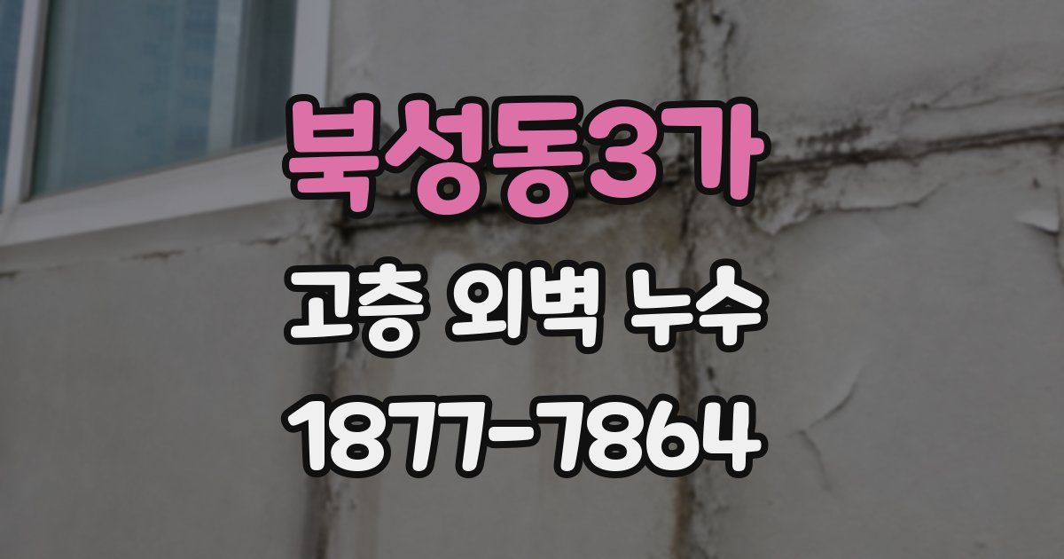 북성동3가 고층 외벽 누수