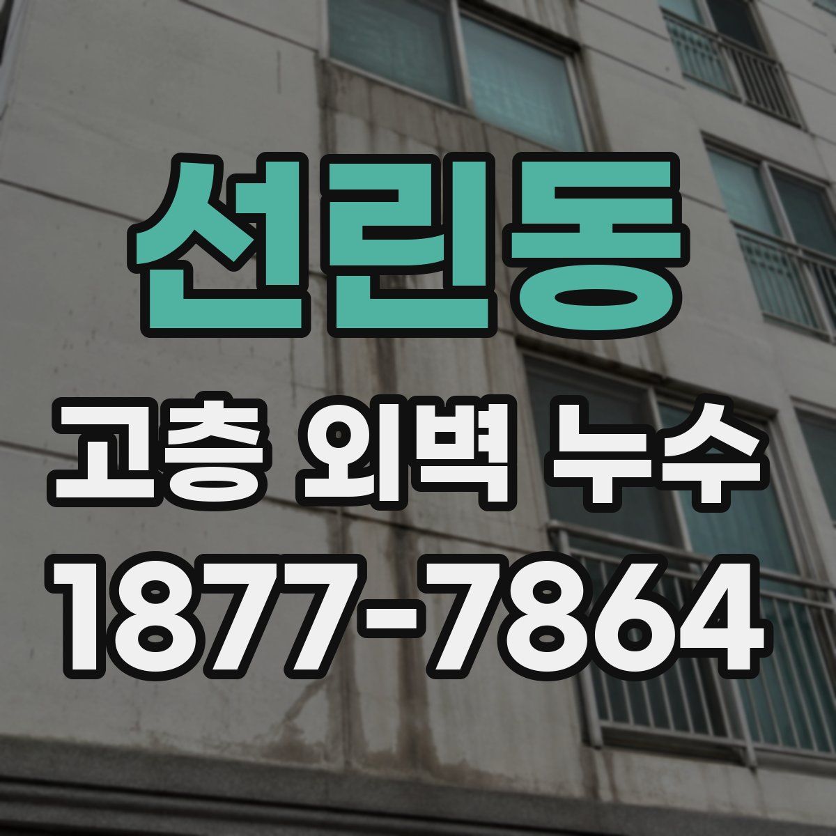 선린동 고층 외벽 누수