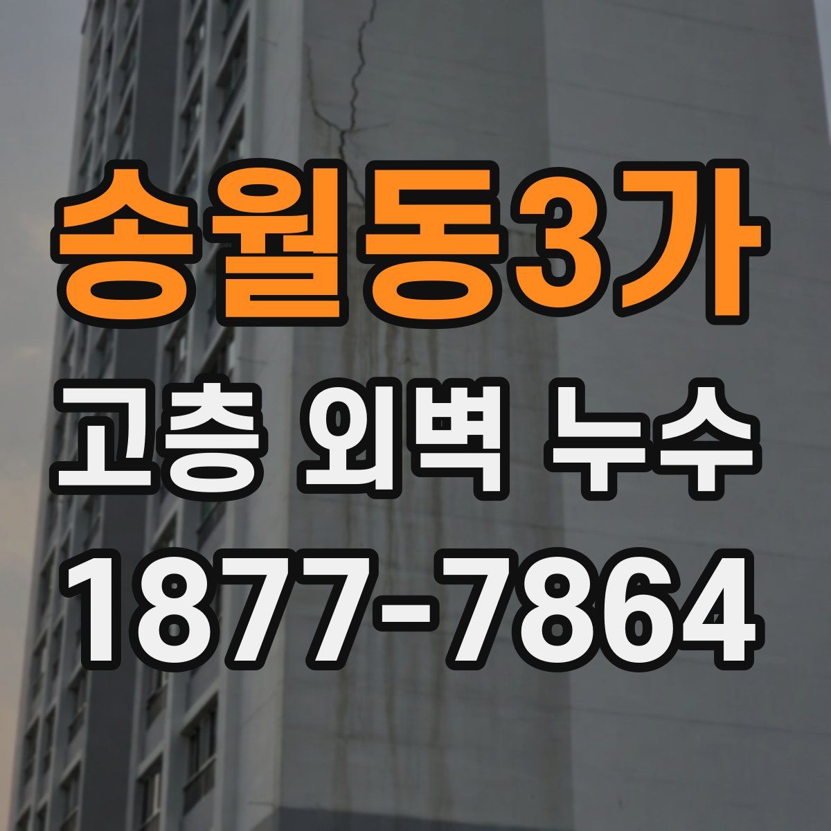 송월동3가 고층 외벽 누수