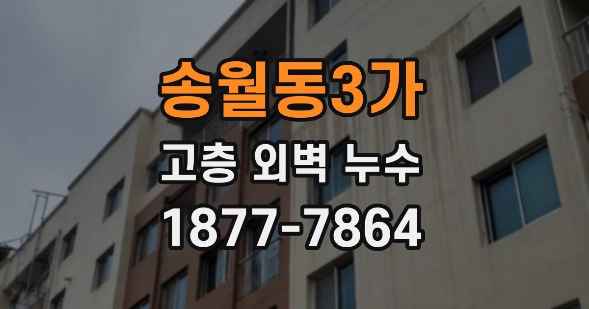 송월동3가 고층 외벽 누수