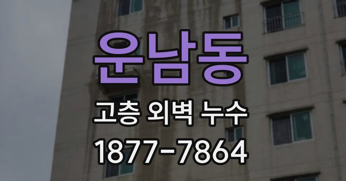 운남동 고층 외벽 누수