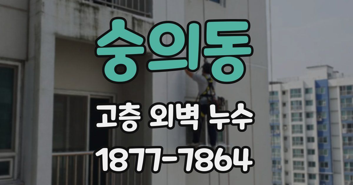 숭의동 고층 외벽 누수