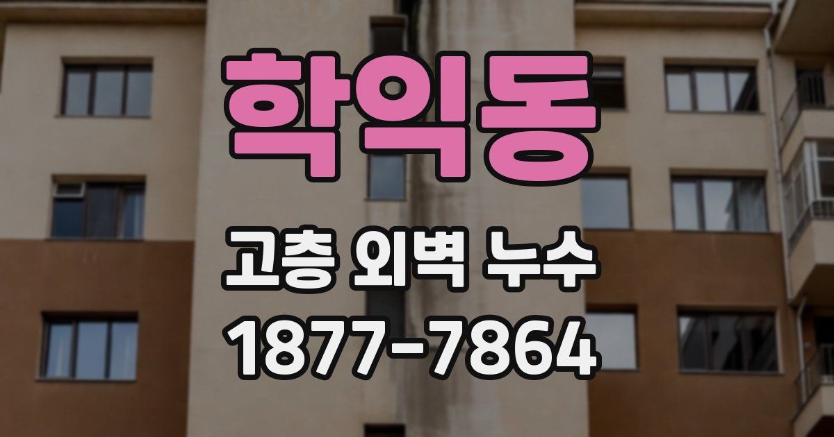 학익동 고층 외벽 누수