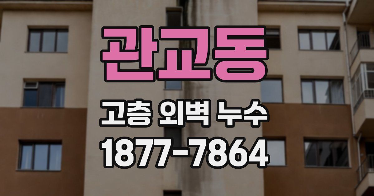 관교동 고층 외벽 누수