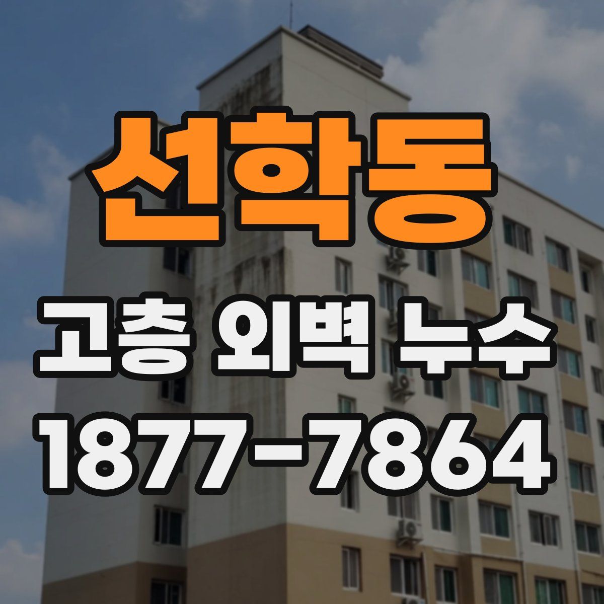 선학동 고층 외벽 누수