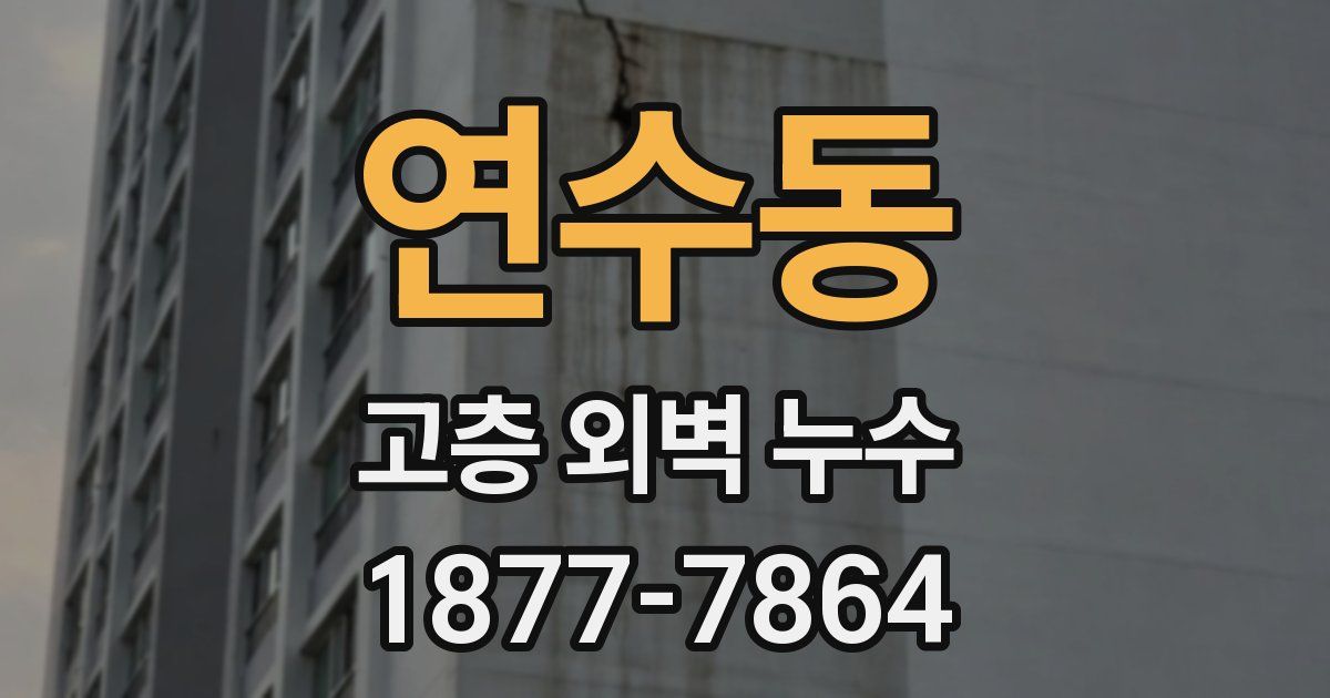 연수동 고층 외벽 누수