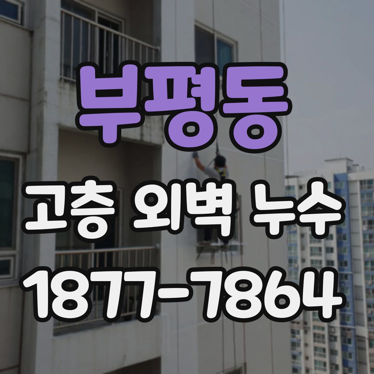 부평동 고층 외벽 누수