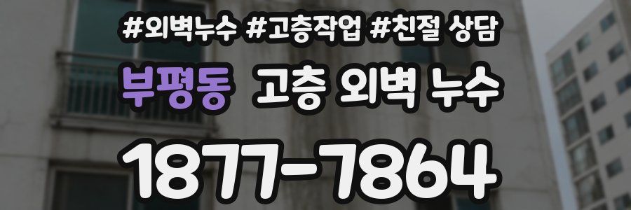 부평동 고층 외벽 누수