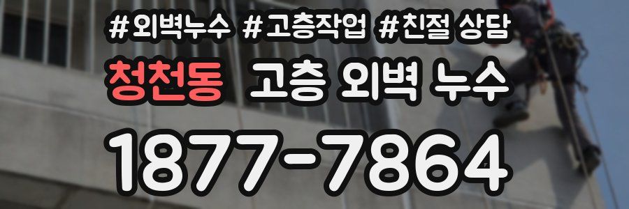 청천동 고층 외벽 누수