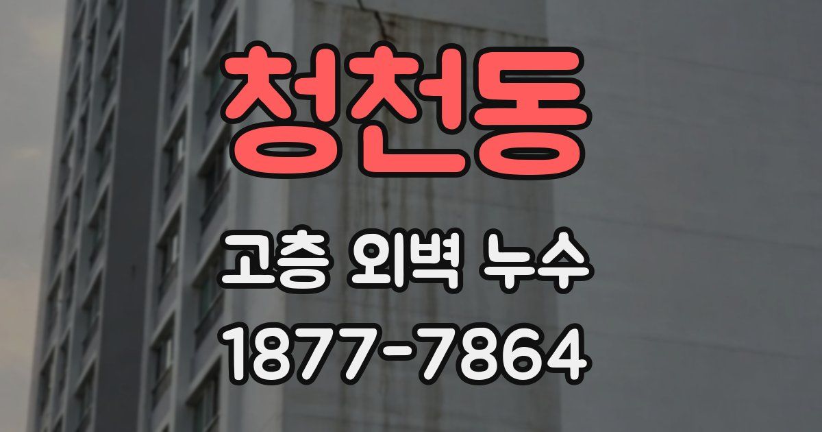 청천동 고층 외벽 누수
