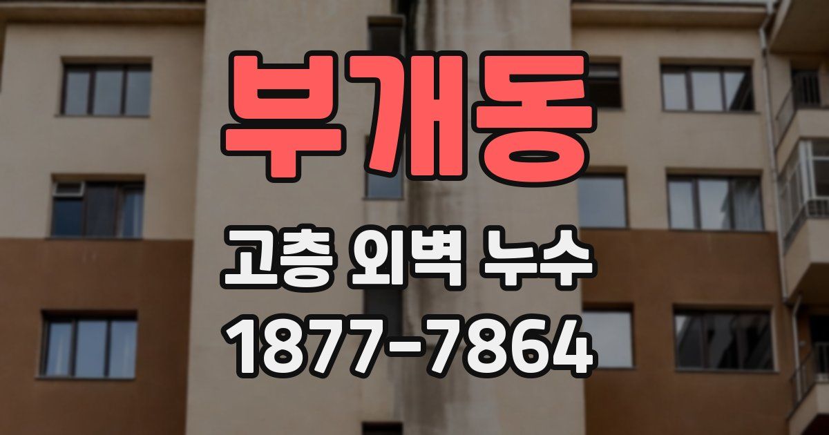 부개동 고층 외벽 누수