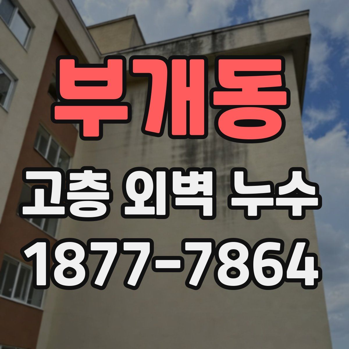 부개동 고층 외벽 누수