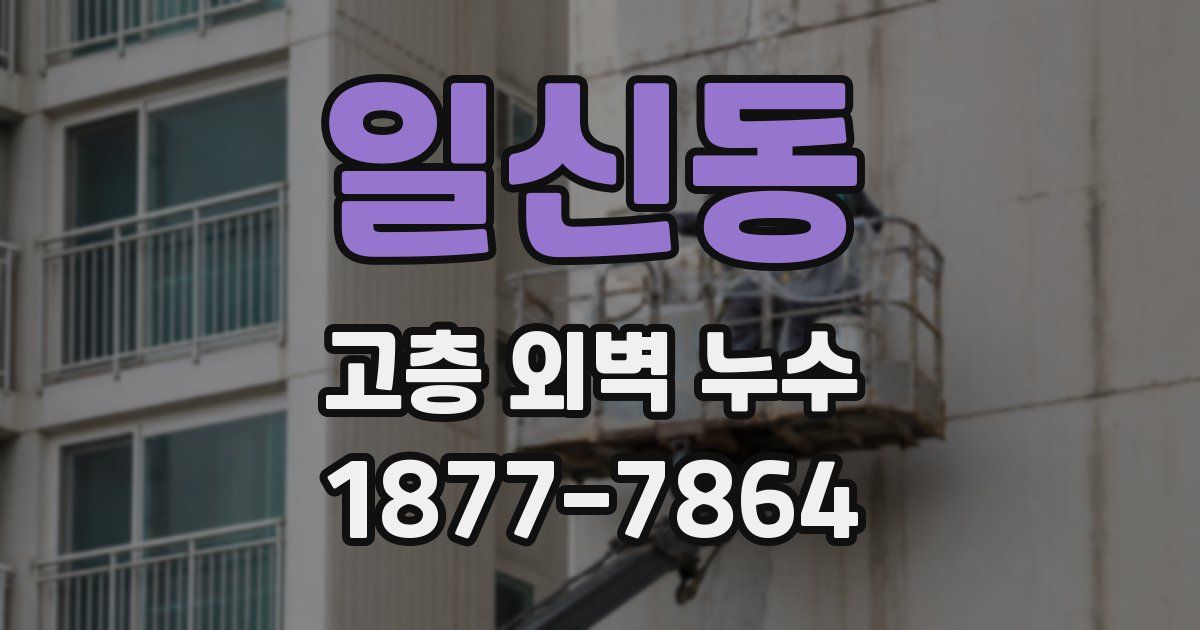 일신동 고층 외벽 누수