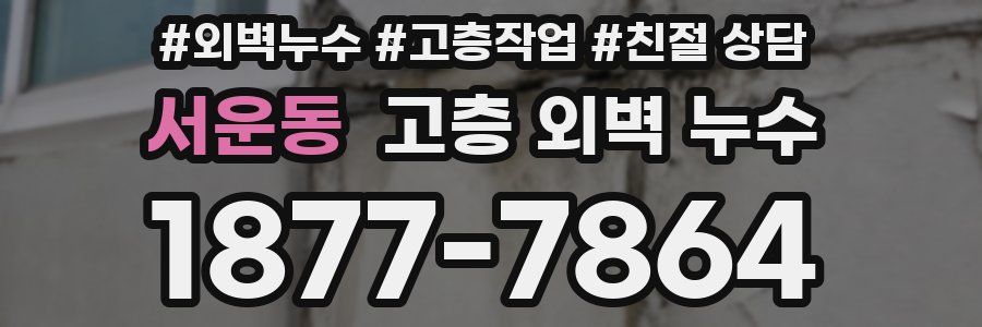 서운동 고층 외벽 누수