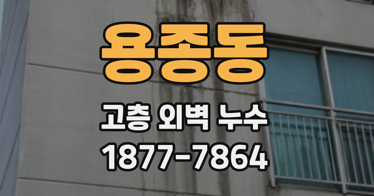 용종동 고층 외벽 누수