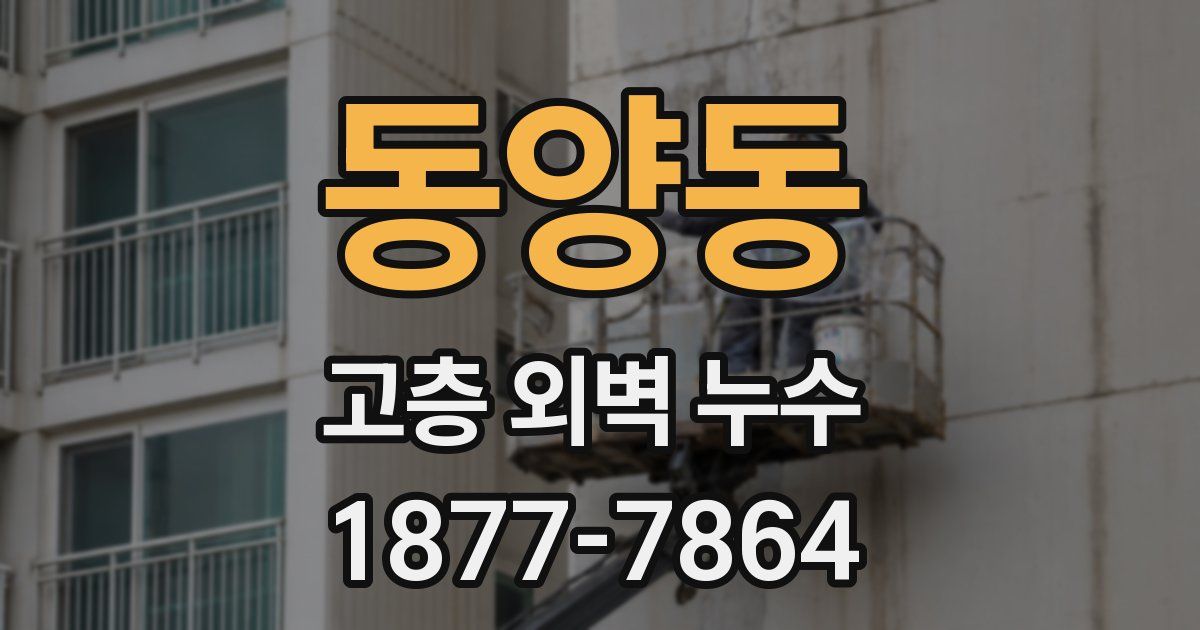 동양동 고층 외벽 누수